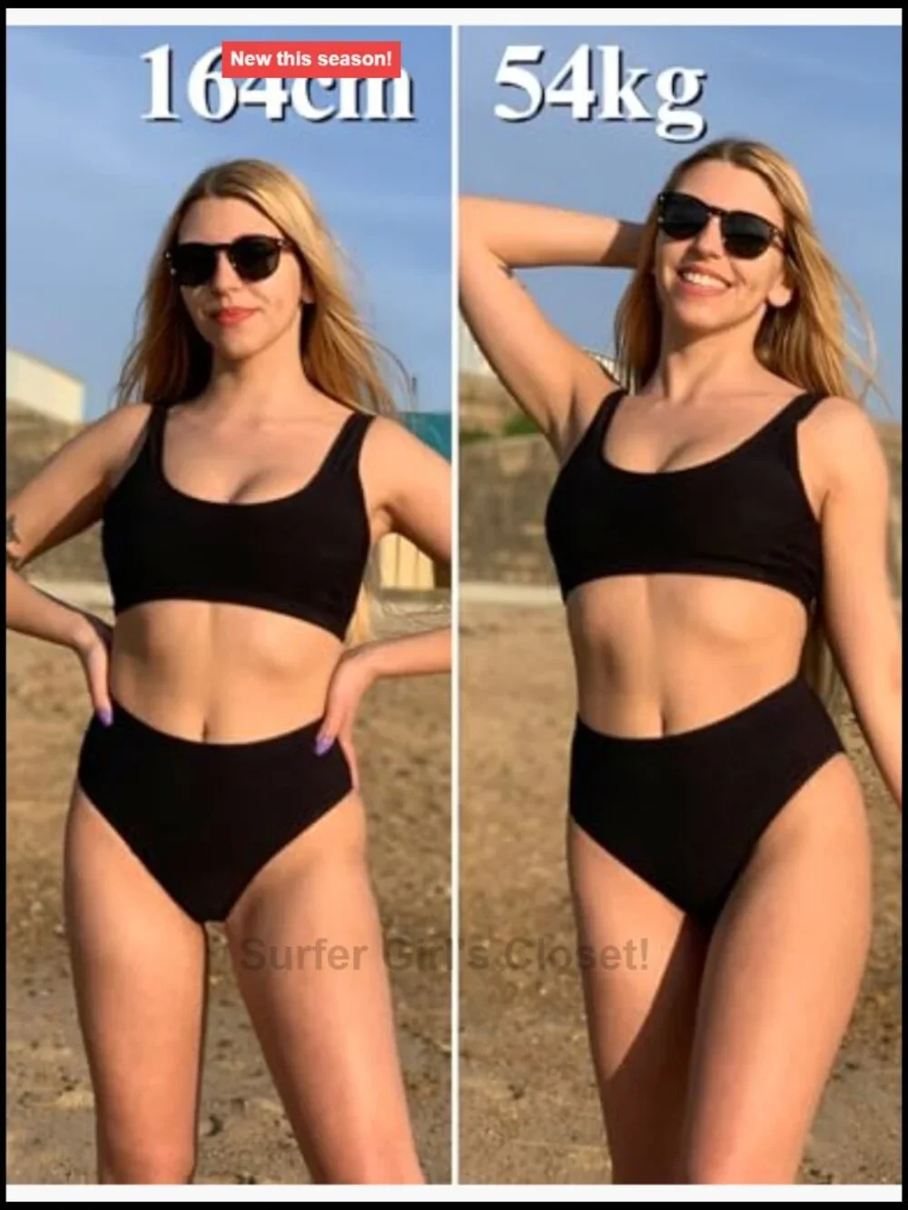 Ribbed Bikini Set Two Piece Sporty Swimsuit High Cut Bathing Suit